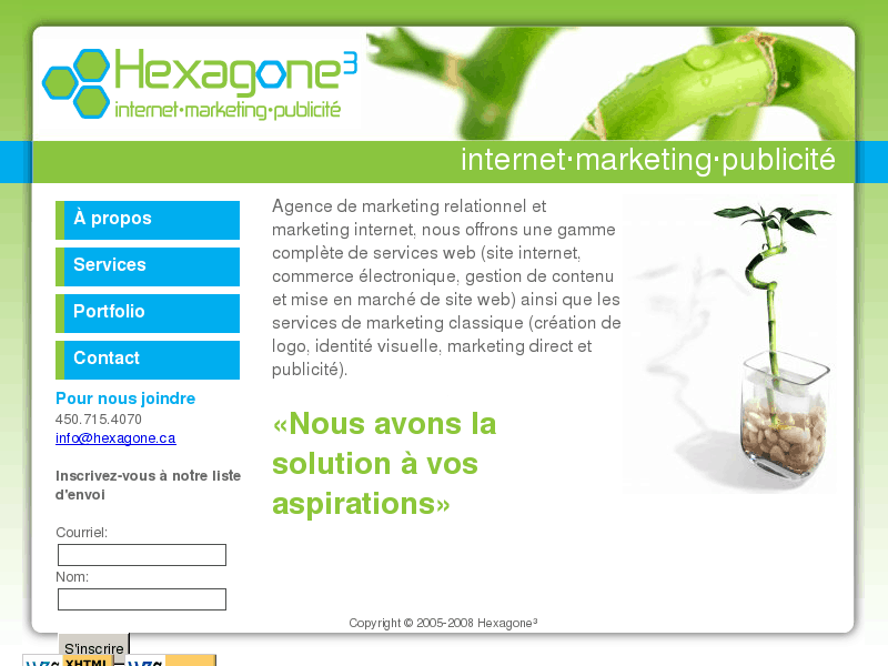 Hexagone3 – Conception site web – Montréal