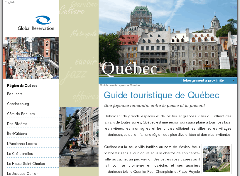 Guide touristique de Québec