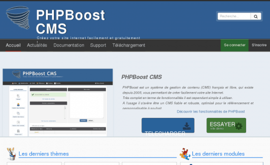 PHPBoost CMS français gratuit