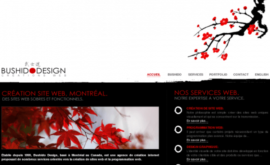 Bushido Design – Création site web
