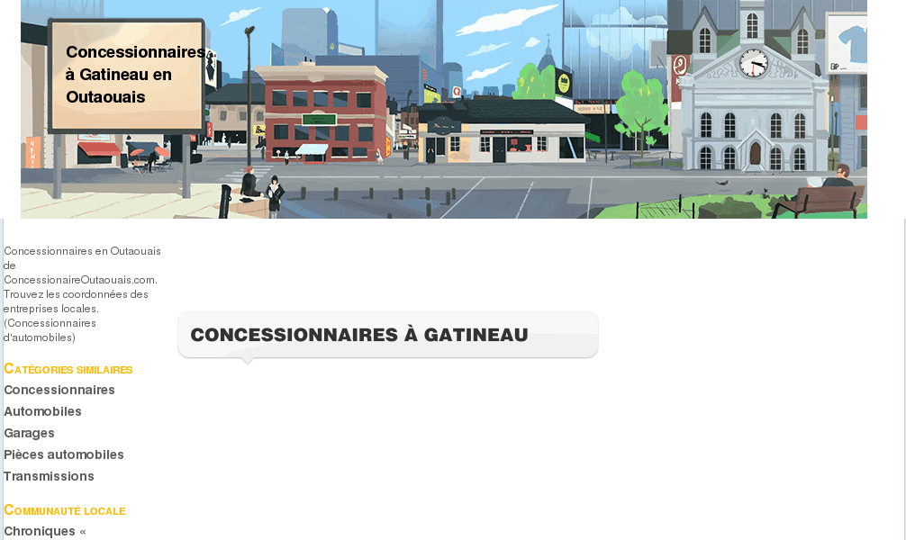 Répertoires des concessionaires de Gatineau.