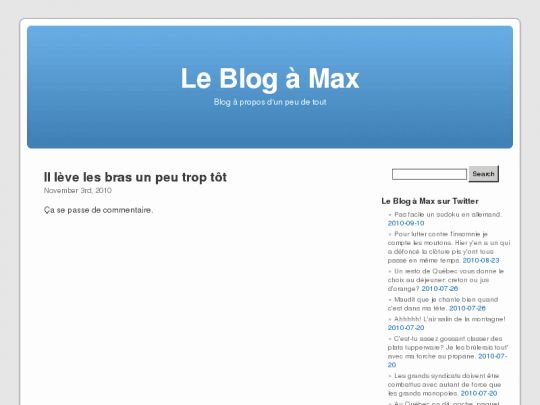 Le Blog à Max