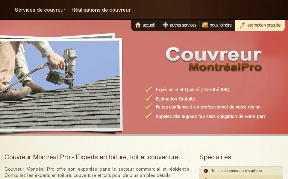 Montréal Couvreur